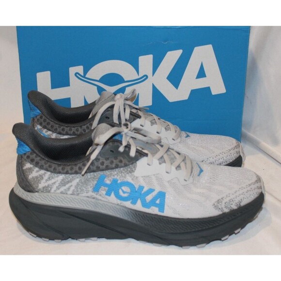 HOKA ONE MEN'S CHALLENGER ATR 7 TRAIL RUNNING HIKING SHOES OHK GRAY SZ 10 NIB - Picture 1 of 6